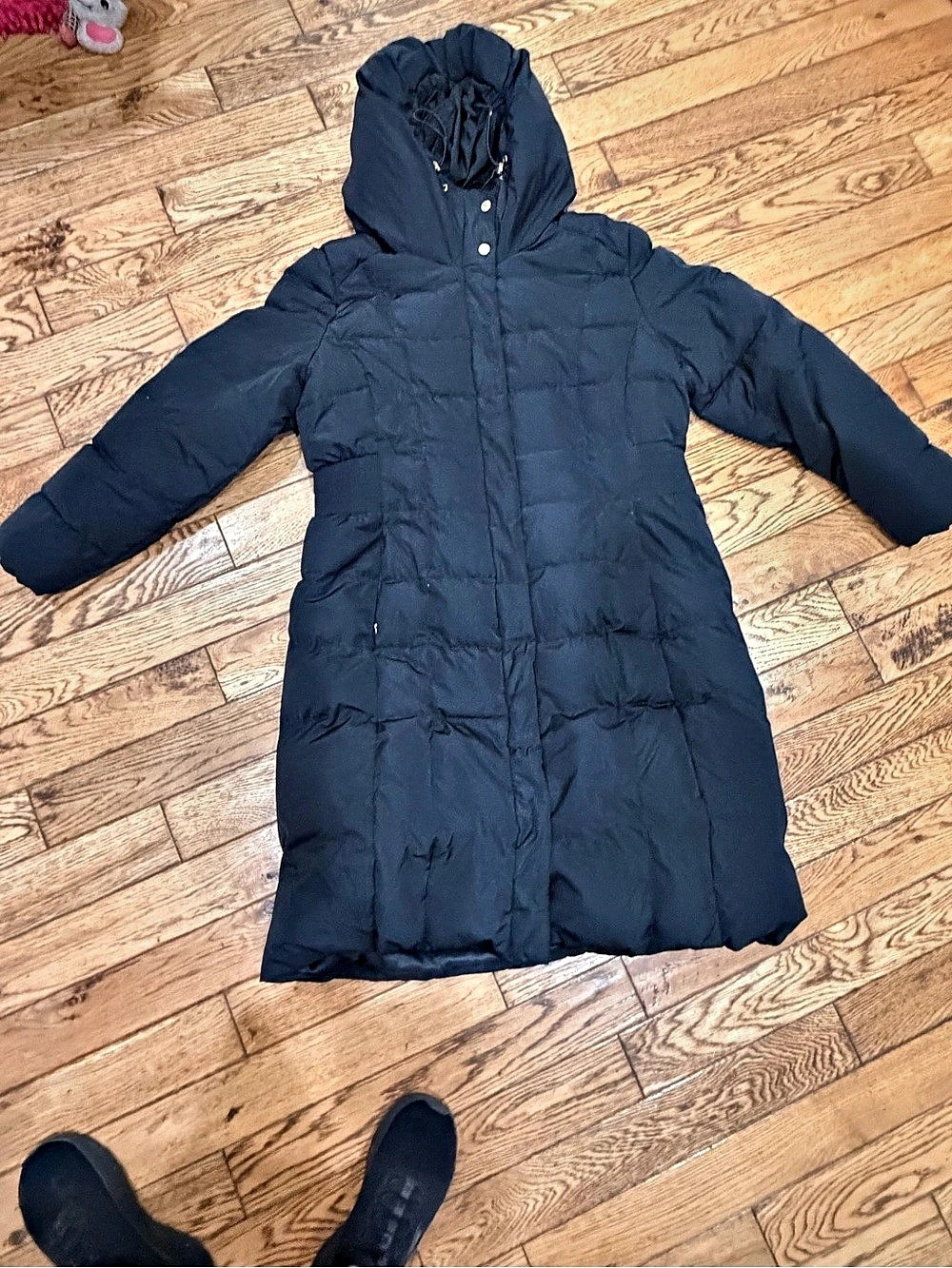 Cole Haan Signature Hooded Down Puffer Coat Women's Black Puffer Coat Size XXL